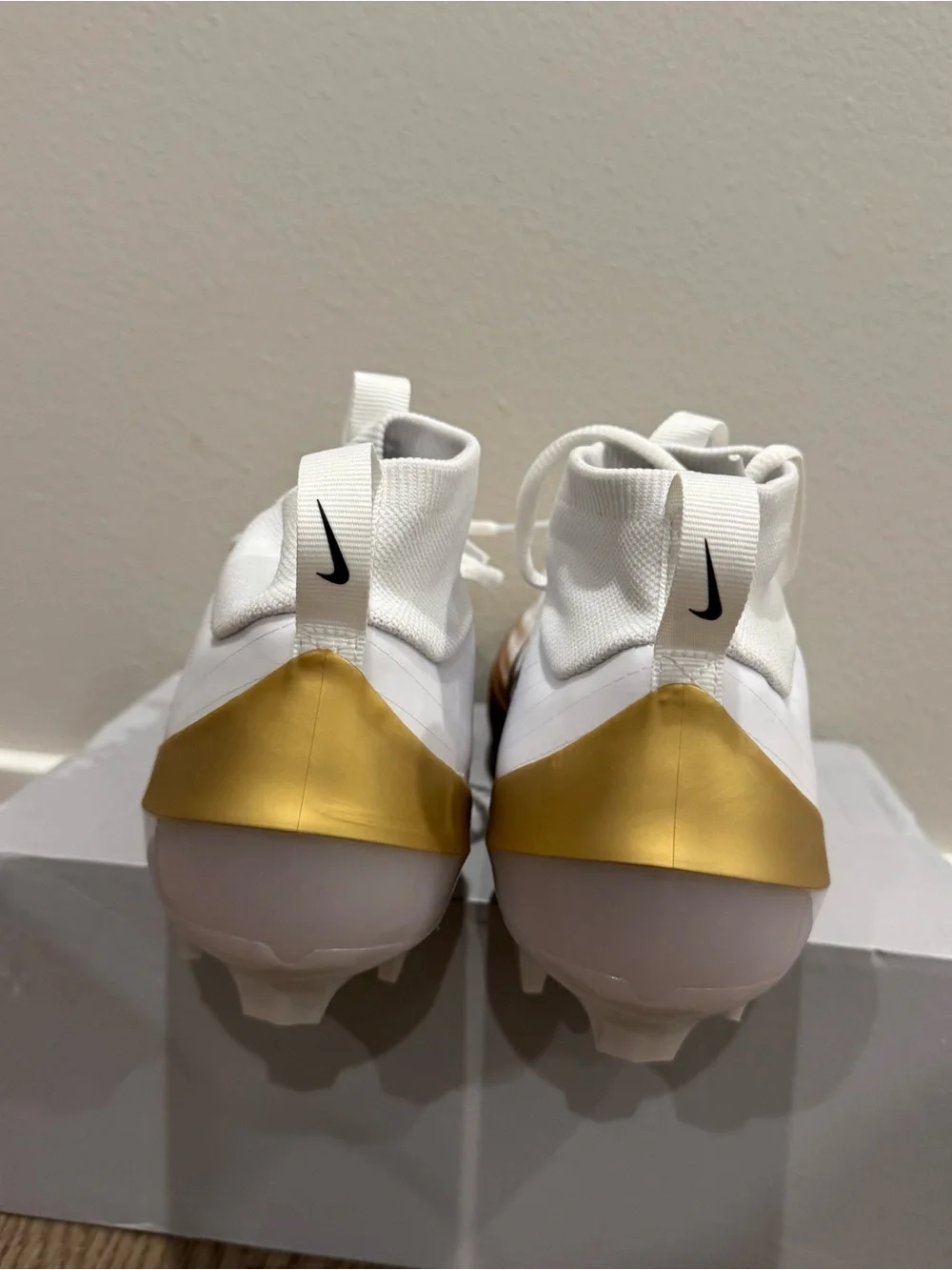 Nike Air Zoom Vapor Pro 1 Football Cleats White Gold